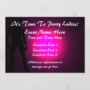 Bachelorette party/Male remsaklubbinbjudan Inbjudningar