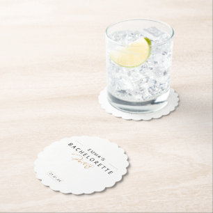 Bachelorette Party Minimalistiskt Bridesmaid Underlägg Papper