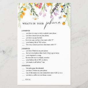 Bachelorette Party Mobil Game Wildblommor Flyer