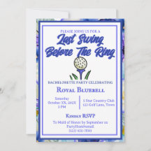 Bachelorette Party Möhippa Golf Blåa blommor