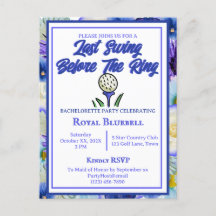 Bachelorette Party Möhippa Golf Blåa blommor