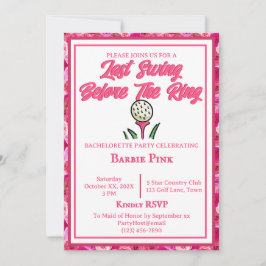Bachelorette Party Möhippa Golf Rosa ros Inbjudningar