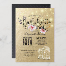 Bachelorette Party Möhippa Mason Burk Ljus Inbjudningar