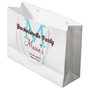 Bachelorette Party monogram add namn date ställe s
