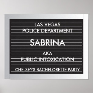 Bachelorette Party Mugg Shot Slates Poster
