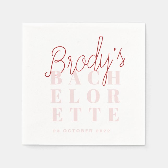 Bachelorette Party Napkins - Brody Pappersservett (Framsidan)