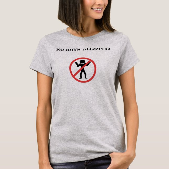 Bachelorette Party No Boys Tee Shirt (Framsida)