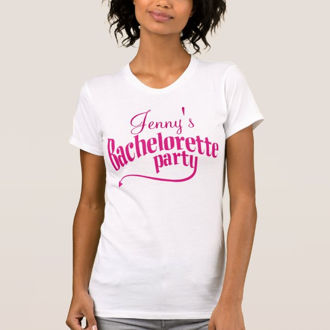 Bachelorette Party Rosa Djävulen Tee (Framsida)