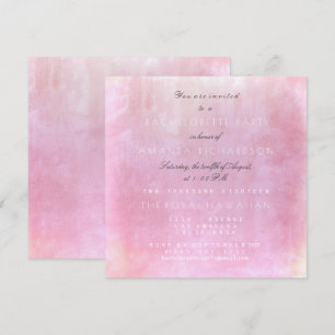 Bachelorette Party Rosa Powder Pastel Watercolor Inbjudningar