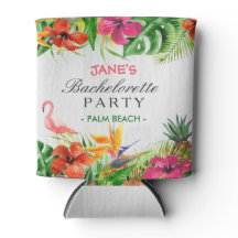 Bachelorette Party Rustic Tropical Blommigt Flamin