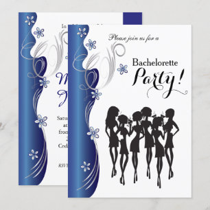 Bachelorette Party - Sapphire Blue Inbjudningar