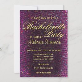 Bachelorette Party | SHOCK ROSA GLITTER Inbjudningar