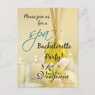Bachelorette Party Spa Inbjudan - Personlig Vykort