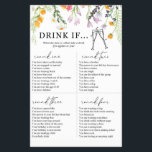 Bachelorette Party-spel dricker om Wildblommor Flygblad<br><div class="desc">Det är mycket roligt med den här drycken om spelet är på gång! Underbar för Bachelorette,  Hen Party,  par duschar, .. Hitta matchande objekt och fler alternativ i min butik eller kontakta mig.</div>