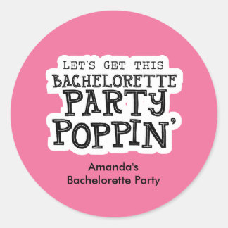 Bachelorette Party Sticker Runt Klistermärke
