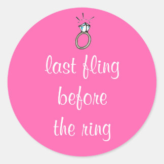 Bachelorette Party Stickers Runt Klistermärke