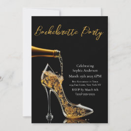 Bachelorette Party-Stiletto och Bubly Inbjudningar