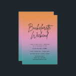 Bachelorette Party Summer Helg Getaway Inbjudningar<br><div class="desc">Bachelorette-inbjudningar i en enkel sommarinspirerad design - skräddarsydd med dina uppgifter om bachelorette-partiet. Perfekt för en sommartid kommer helg ut på stranden med brudens familj och vänner.</div>