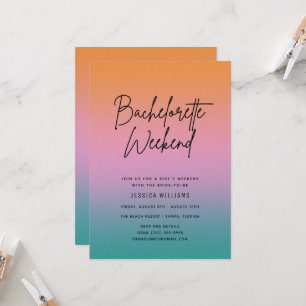 Bachelorette Party Summer Helg Getaway Inbjudningar