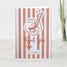 Bachelorette Party Thank You Love Cocktail Bridal Kort