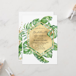 Bachelorette Party Tropical Foliage-inbjudan