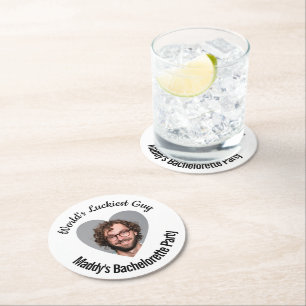 Bachelorette Party Underlägg World's Luckiest Guy Papper Rund