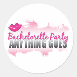 Bachelorette Party - vad som helst! Runt Klistermärke
