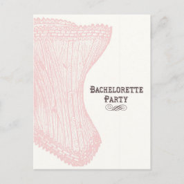 Bachelorette Party-vykort Inbjudan Vykort