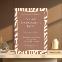 Bachelorette Party-Zebra tryck-Mousse