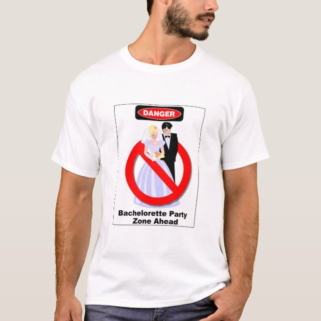 Bachelorette Party Zon Ahead Tee Shirt (Framsida)