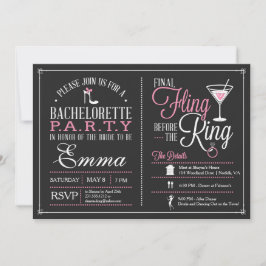 Bachelorette partyinbjudan med resplan inbjudningar