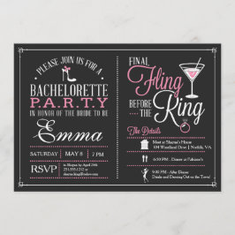 Bachelorette partyinbjudan med resplan inbjudningar