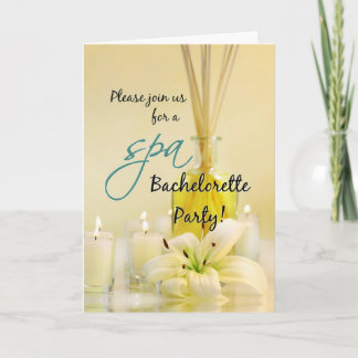 Bachelorette partyinbjudan - Spa Inbjudan
