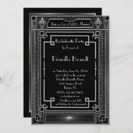 Bachelorette partyinbjudan, underbara Gatsby, Inbjudningar