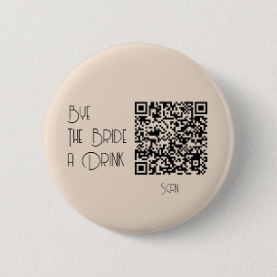 Bachelorette Pastel Qr-kod Köp en dryck av Bride Knapp