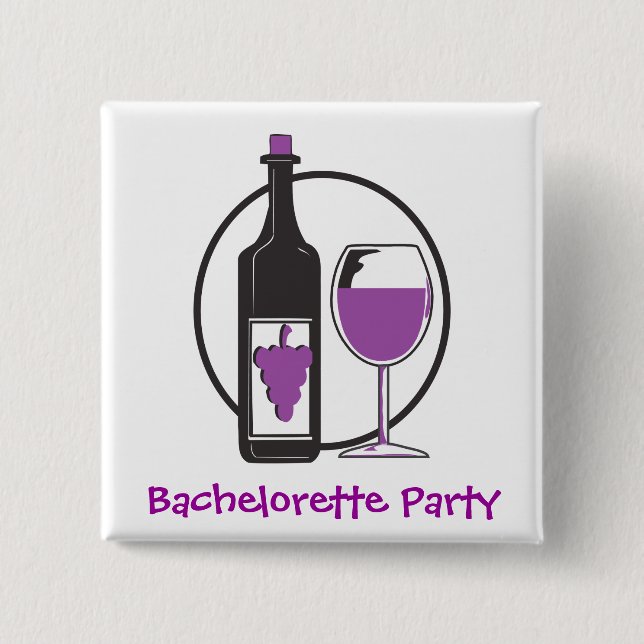 Bachelorette Red vin Party Knapp (Framsida)