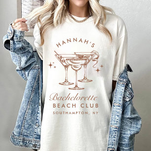 Bachelorette Retro Brown Cocktail T Shirt