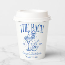 Bachelorette Retro Cocktail Blue-Anpassningsbar