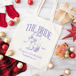 Bachelorette Retro Cocktail Lila Bride Tygkasse