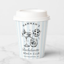 Bachelorette Retro Modern Blue & Black Rand