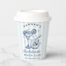 Bachelorette Retro Modern Blue & Grått Rand