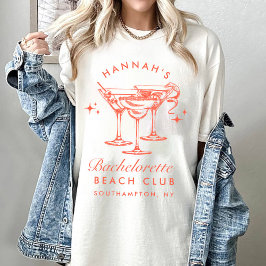 Bachelorette Retro Modern Minimalist Bridesmaid T Shirt