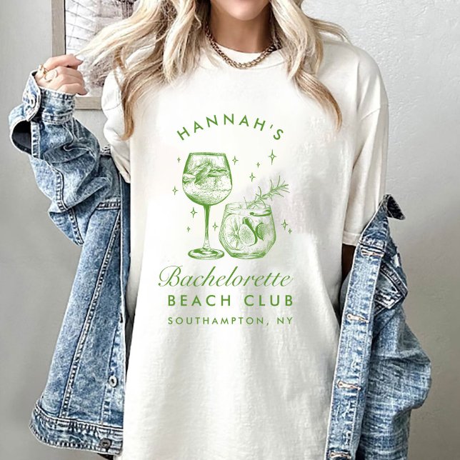 Bachelorette Retro Modern Minimalist Bridesmaid T Shirt (Skapare uppladdad)