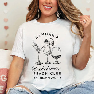 Bachelorette Retro Modern Minimalist Bridesmaid T Shirt