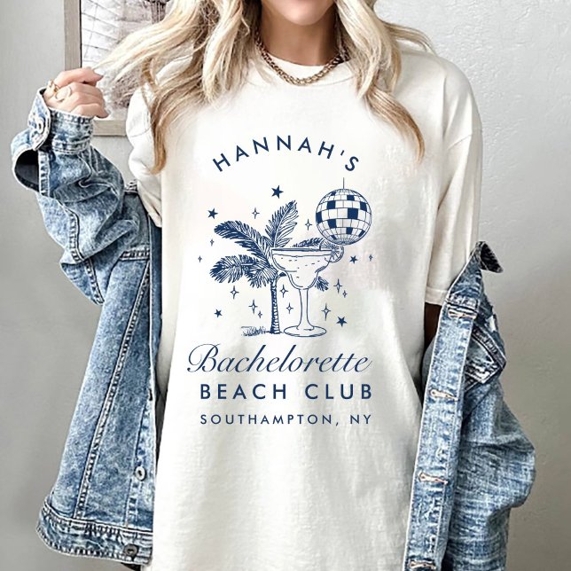 Bachelorette Retro Modern Minimalist Bridesmaid T Shirt (Skapare uppladdad)