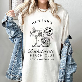 Bachelorette Retro Modern Minimalist Bridesmaid T Shirt