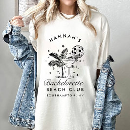 Bachelorette Retro Modern Minimalist Bridesmaid T Shirt