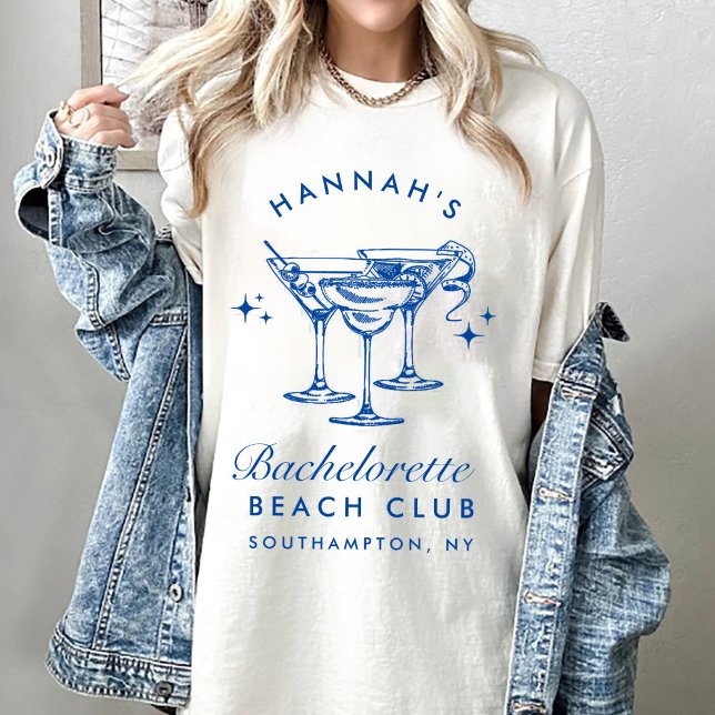 Bachelorette Retro Modern Minimalist Bridesmaid T Shirt (Skapare uppladdad)
