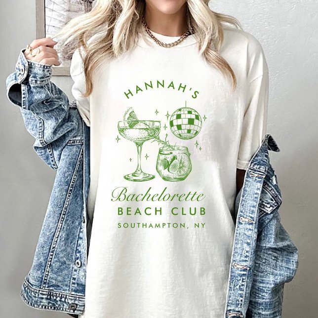 Bachelorette Retro Modern Minimalist Bridesmaid T Shirt (Skapare uppladdad)