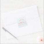 Bachelorette Retro Modern Red & Blue Personlig Fyrkantigt Klistermärke<br><div class="desc">De här strimlade "Tack"-klistermärkena gör att perfektens sista beröring läggs till i din bijabakusrette firande. Med en lekfull återdesign i ljusblå och korallröd är de idealiska för att försegla behandlingspåsar, dekorera favärdesboxar, ljus eller dricksprogram. Helt redigerbart - anpassa namn eller ta bort linjer efter behov. Ett sött och enkelt sätt...</div>